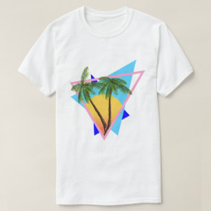 T-shirt paradis tropical de forme années 80
