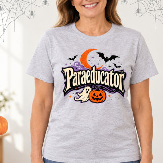 T-shirt Paraéducateur Chauves-souris fantômes d'Halloween