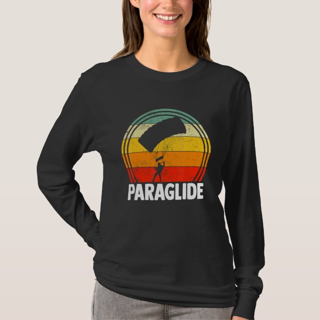 T-shirt Paraglide Paraglider Paragliding Paramotoring Retr (Devant)