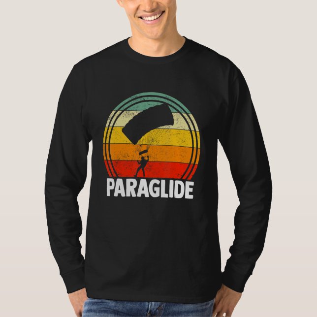 T-shirt Paraglide Paraglider Paragliding Paramotoring Retr (Devant)