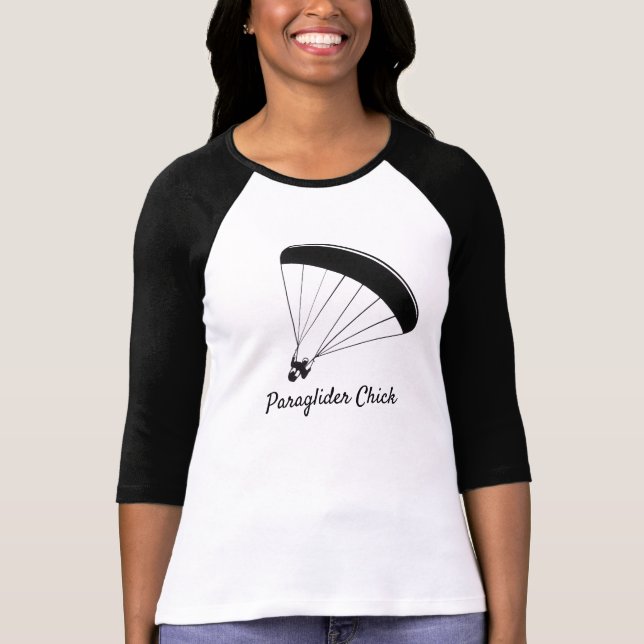 T-shirt Paraglider Chick Raglan Tee (Devant)