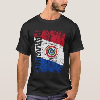 T-shirt Paraguay Distorsion du drapeau