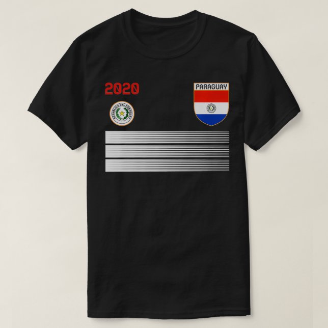 T-shirt Paraguay Football Jersey 2020 Paraguay Soccer Prem (Design devant)