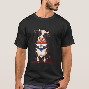 T-shirt Paraguay Vache Mignonne Cœur Fierté Paraguayenne P
