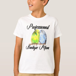 T-shirt Parakee Budgie Mama Budgie Aquarelle