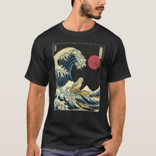 T-shirt Parakeet Bird Kanagawa Wave Funny Surf Animal 1
