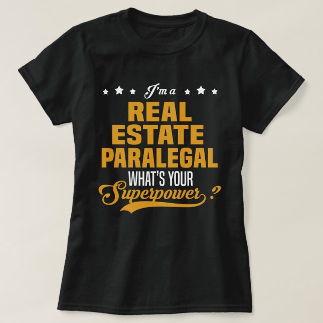 T-shirt Paralégal immobilier (Design devant)