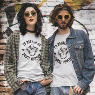 T-shirt Paranormal Je Préférerais Être Fantôme Chasse homm