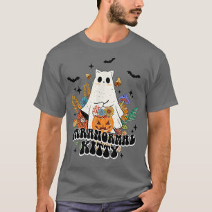 T-shirt Paranormal Kitty Hippie Retro Halloween Costume Ca