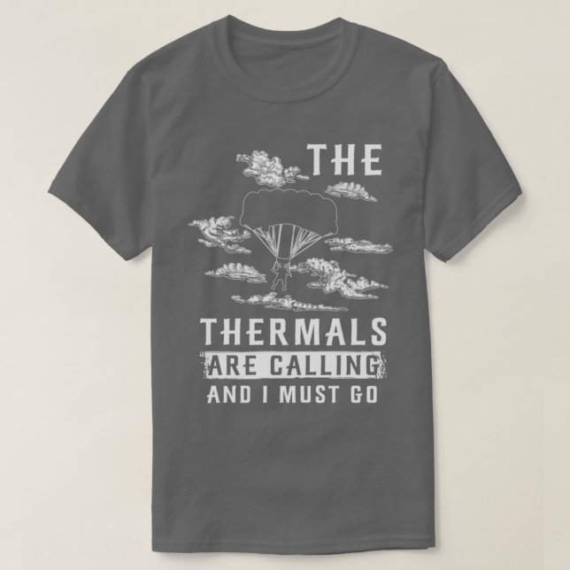 T-shirt Parapente de thermaux Appel (Design devant)