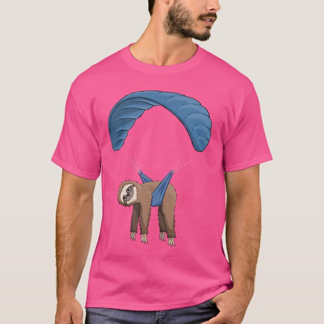 T-shirt Parapente Flying Sloth Skydiving Paraglider (Devant)