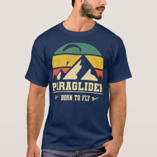 T-shirt Parapente Né Pour Voler Skydiving Parachute