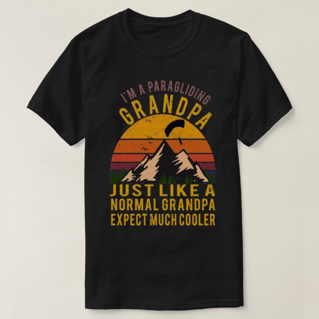T-shirt Parapente parapente grand-père idée cadeau (Design devant)