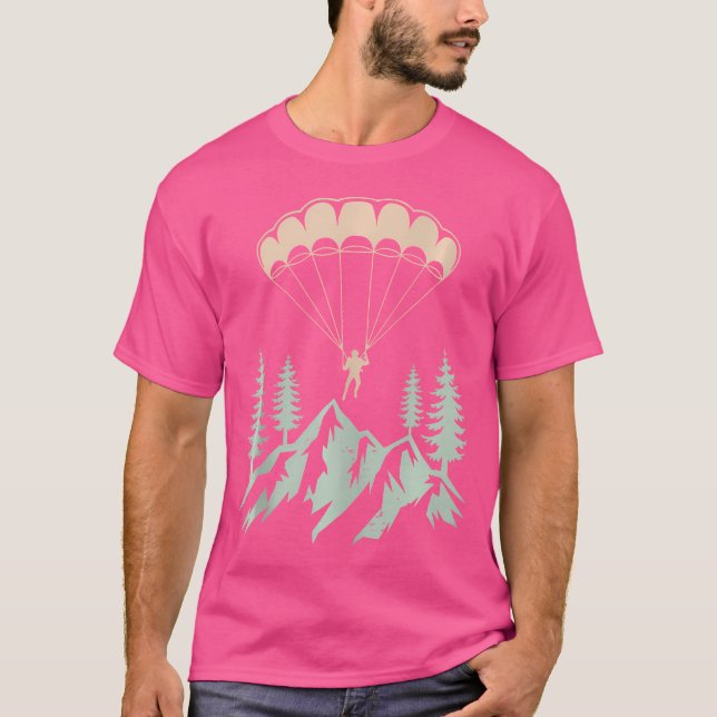 T-shirt Parapente Skydiving Parachute Sky Plongée (Devant)