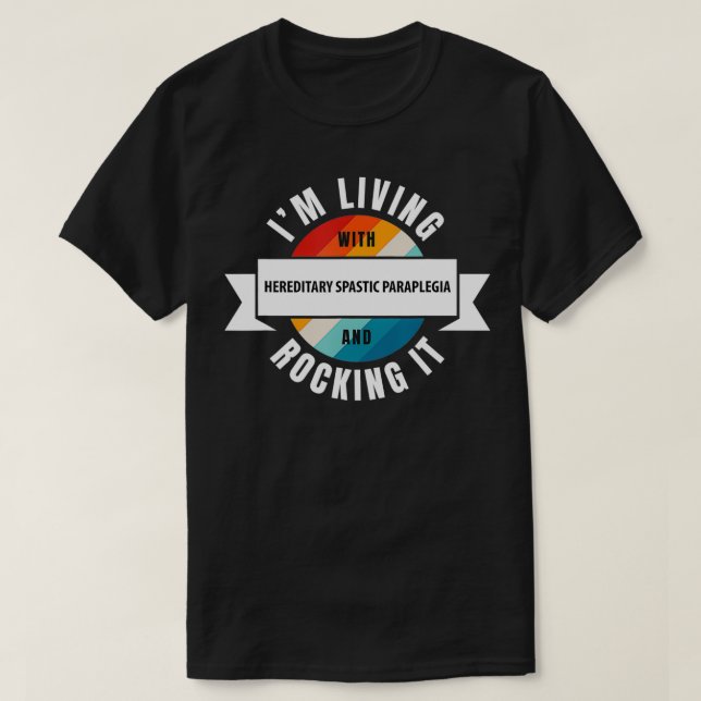 T-shirt Paraplégie Spastique Héréditaire Sensibilisation V (Design devant)