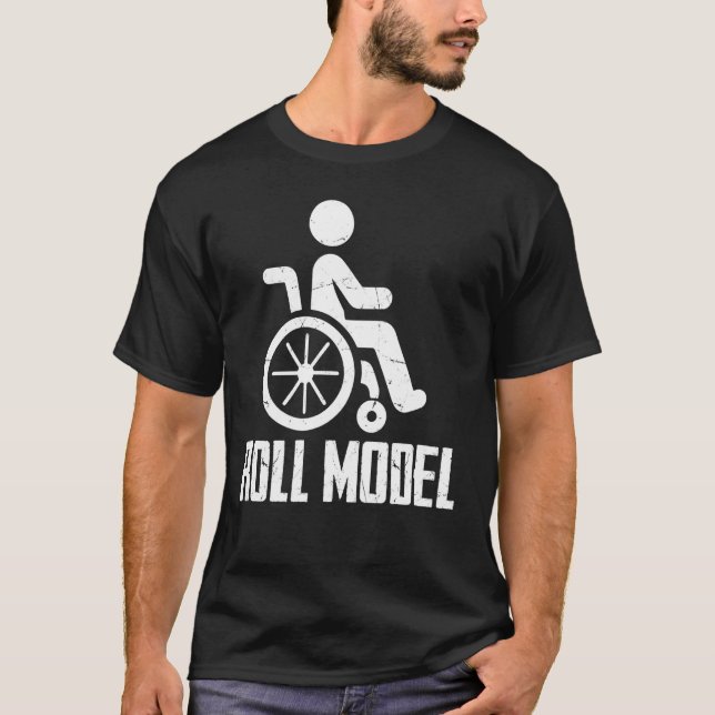 T-shirt Paraplégique modèle de roulement (Devant)