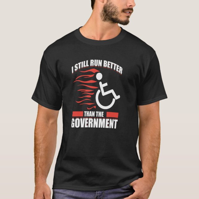 T-shirt Paraplégique Pour Les Personnes Handicapées En fau (Devant)
