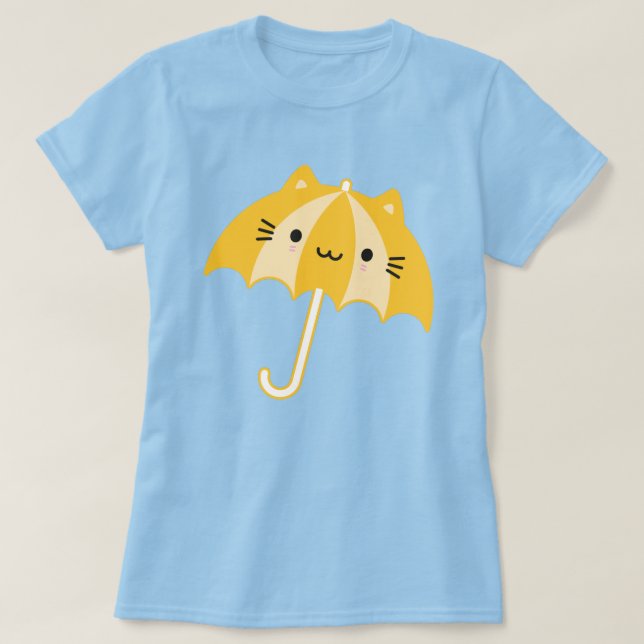 T-shirt Parapluie de chats Kawaii (Design devant)