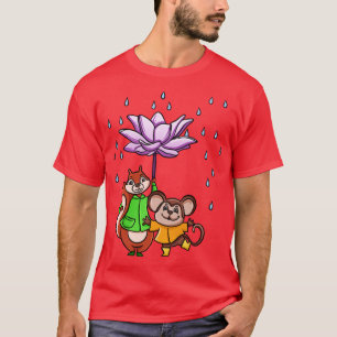T-shirt Parapluie de fleurs Lotus