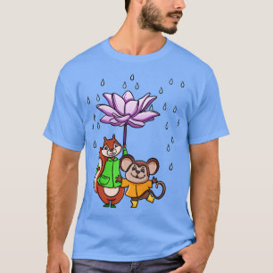 T-shirt Parapluie de fleurs Lotus