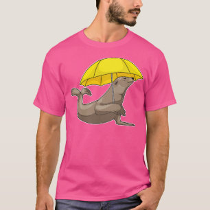 T-shirt Parapluie de phoque qui pleut