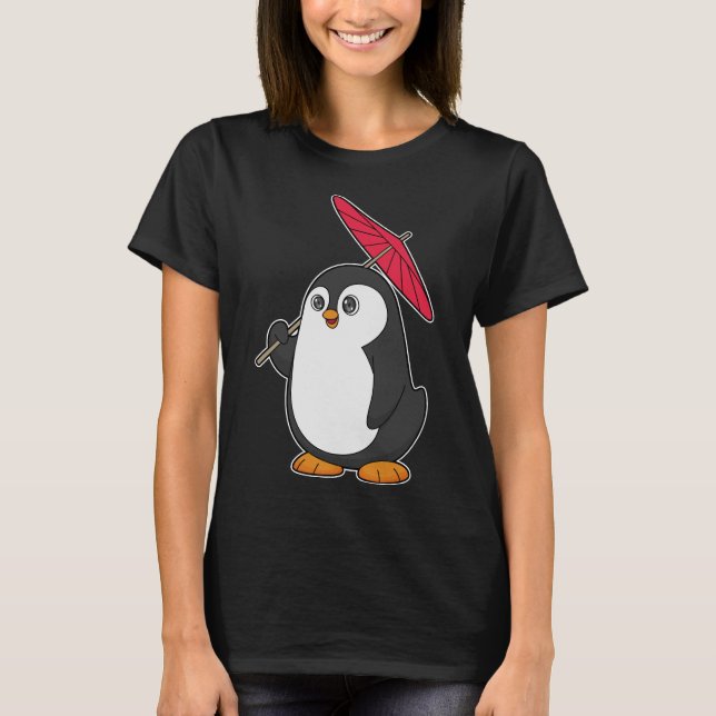 T-shirt Parapluie de pingouins (Devant)