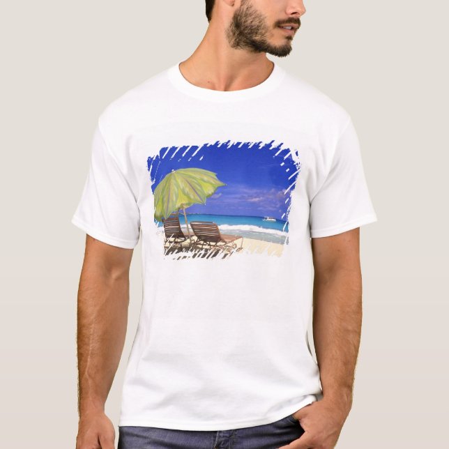 T-shirt Parapluie de plage, Abaco, Bahamas (Devant)