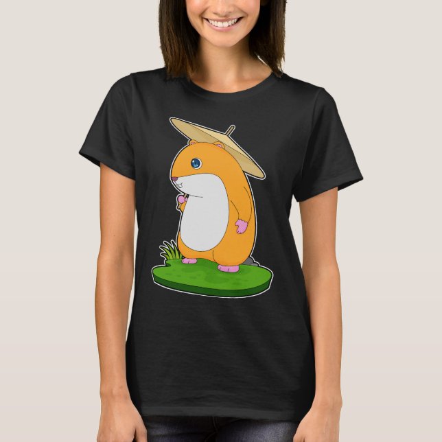 T-shirt Parapluie de pluie de hamster (Devant)