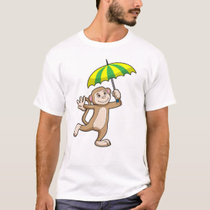 T-shirt Parapluie de pluie de singes