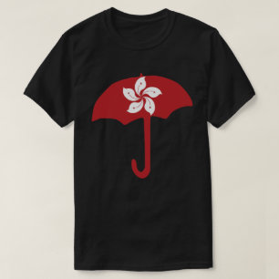 T-shirt Parapluie du drapeau de Hong Kong