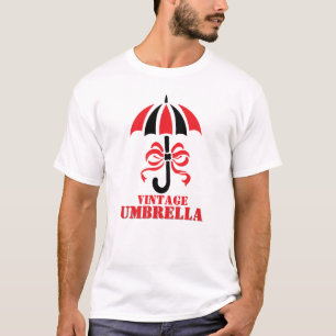 T-shirt Parapluie élégant vintage avec nœud en ruban