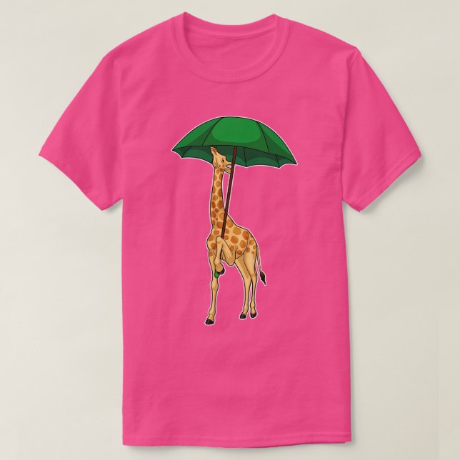 T-shirt Parapluie pluie Giraffe (Design devant)
