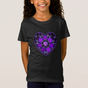T-Shirt Parapluie violet & coeurs .7