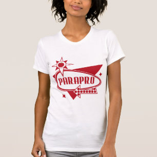 T-shirt Parapro - les rétros années 60 rouges ont inspir