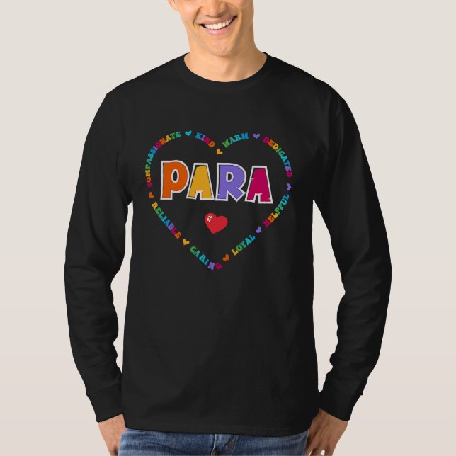 T-shirt Paraprofessional Appreciation Week Back to School  (Devant)