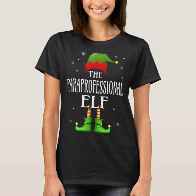 T-shirt Paraprofessionnel Elf Xmas drôle Famille Correspon (Devant)