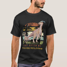 Parasaurolophus Dinosaure Retro Coucher de soleil 