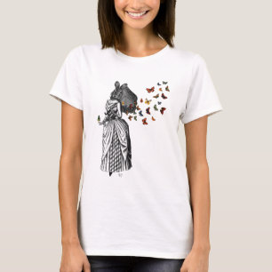 T-shirt Parasol 2 de lapin et de papillon