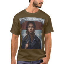 T-shirt parasol de pluie de l'enseignant hors serv