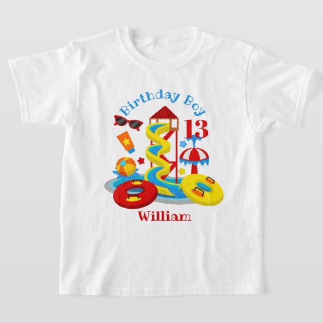 T-shirt Parc aquatique Anniversaire chemise Pool Party (Poser)