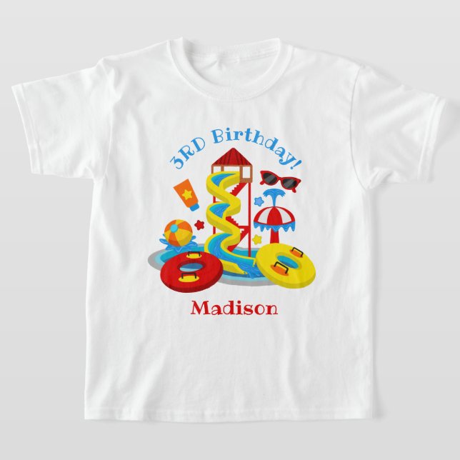 T-shirt Parc aquatique Anniversaire chemise Pool Party (Poser)