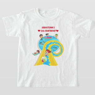 T-shirt Parc aquatique Piscine d'été Piscine d'eau tobogga