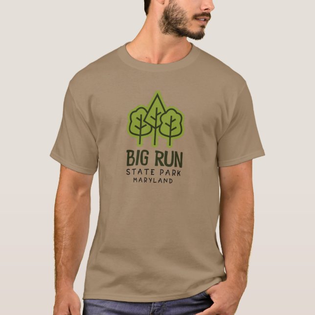 T-shirt Parc d'état Big Run Maryland Trees (Devant)