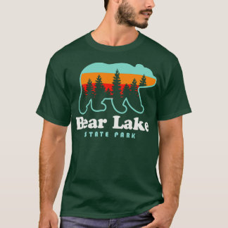 T-shirt Parc d'état de Bear Lake Utah Bear Retro Sunset