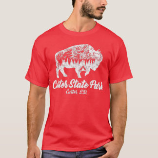 T-shirt Parc d'état de Custer pour les amateurs de bisons 