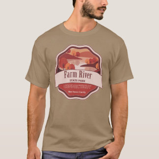T-shirt Parc d'État de Farm River Comté de New Haven Conne