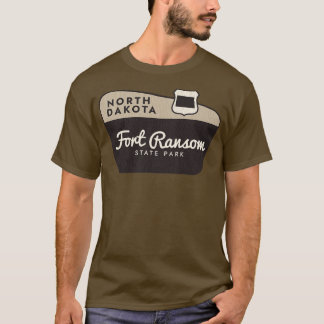 T-shirt Parc d'état de Fort Ransom Affiche de bienvenue du
