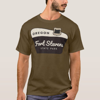 T-shirt Parc d'état de Fort Stevens Affiche de bienvenue d