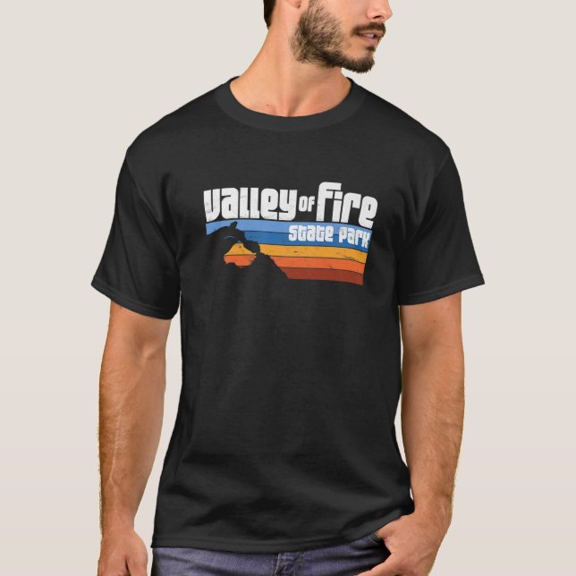 T-shirt Parc D'État De La Vallée Du Feu Nevada - Désert Ré (Devant)