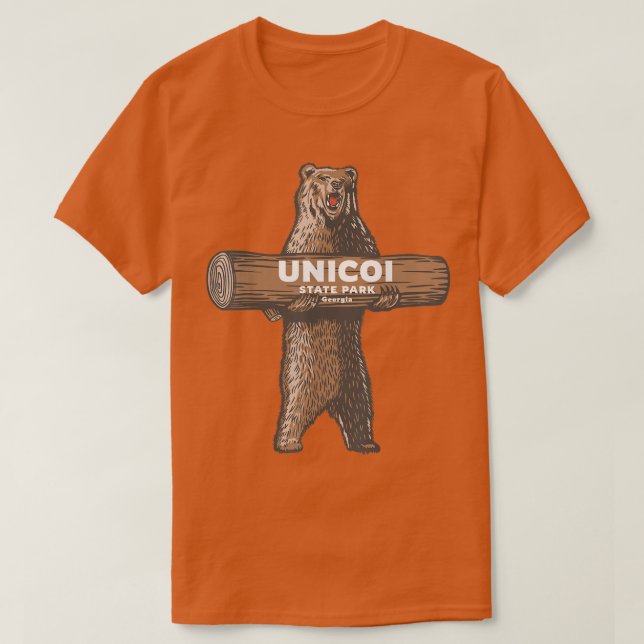 T-shirt Parc d'état de l'Unicoi Géorgie GA Bear Vacances S (Design devant)